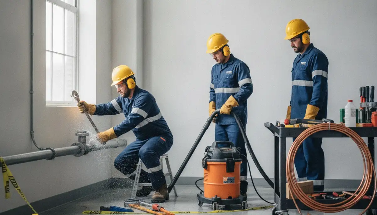 Tampa, FL plumber providing emergency plumbing repair for burst pipes and flooding