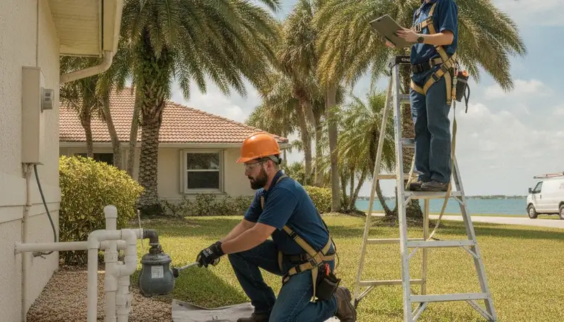 Tampa, FL plumber repairing a pipe leak for residential plumbing service