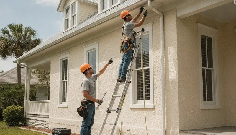 Tampa, FL plumber repairing a residential pipe for local plumbing service