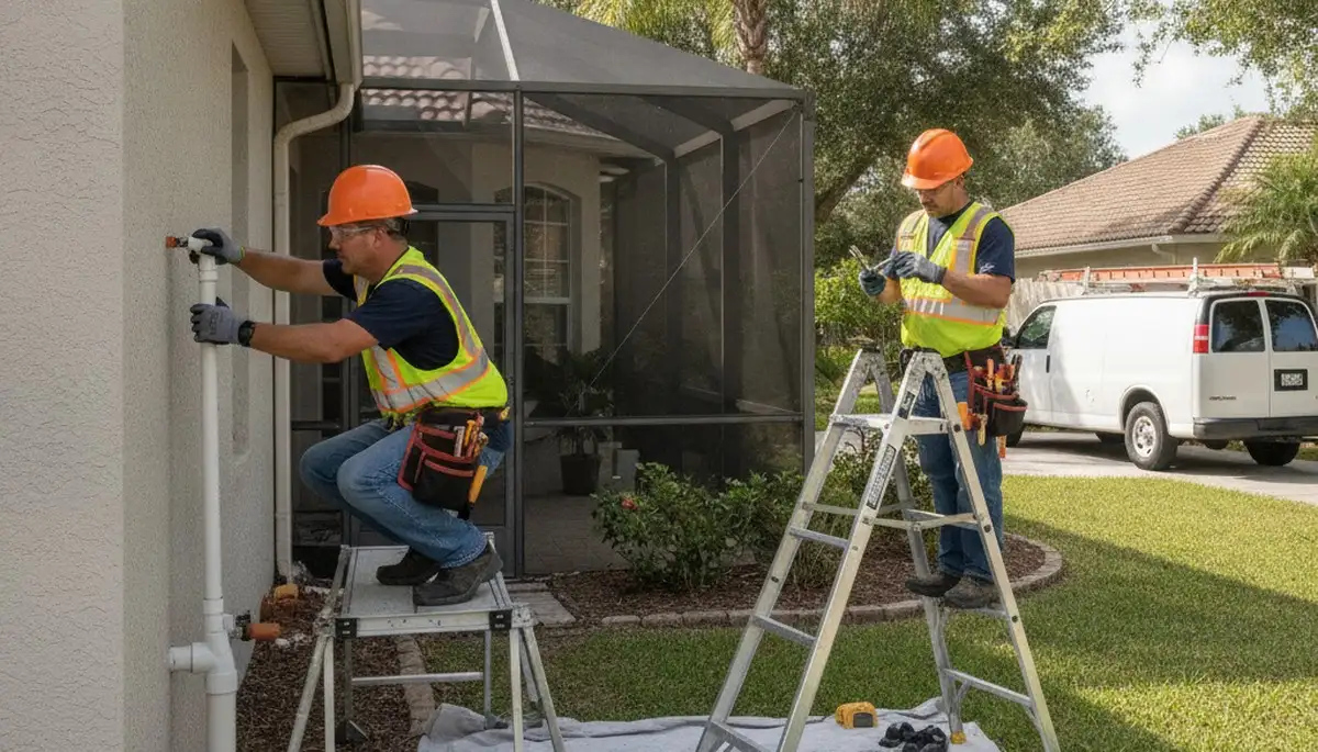 Tampa, FL plumbing repair technician servicing residential pipes and fixtures