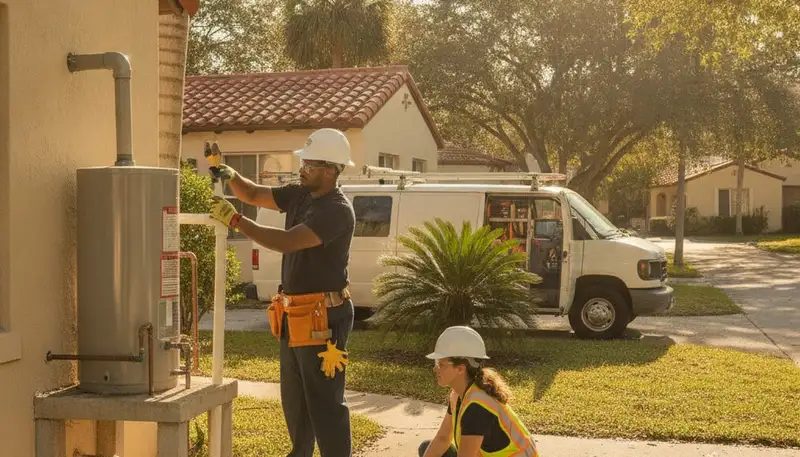 Tampa, FL plumbing repair service truck for residential and commercial emergency plumbing assistance