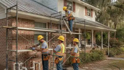 Tampa, FL plumber repairing a residential plumbing issue for a local repair service