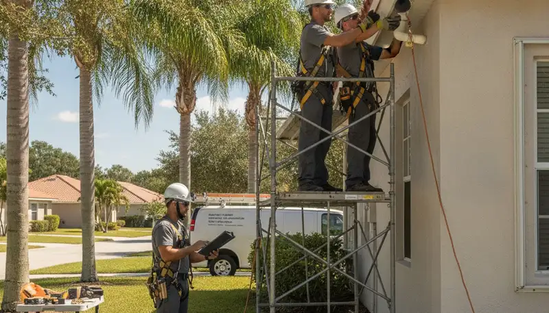 Tampa, FL plumber repairing a residential pipe for fast plumbing service