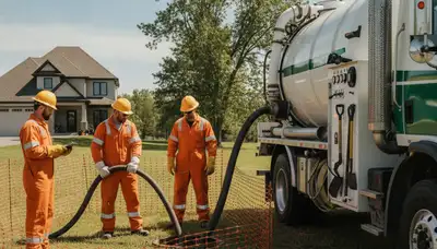 Tampa, FL plumbers providing septic pumping service for homes with professional repair equipment