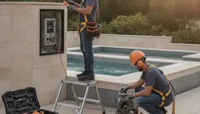 Tampa, FL plumber providing spa repair for home spas on a service call