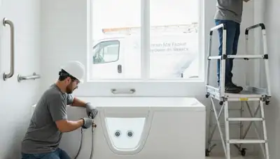 Walk-in tub installation for Tampa, FL home by professional plumbers